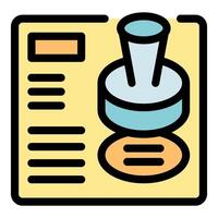 Notary public embossing document with stamp and seal for legal validation vector