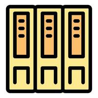 Archive files binders representing data storage and organization vector