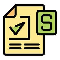 Spelling and grammar check icon representing correct document vector