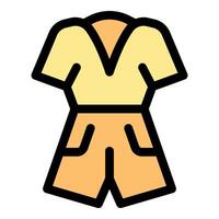 Protective workwear jumpsuit ensuring safety and functionality vector