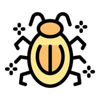 Sparkling bug infecting operating system with virus or malware vector