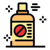 No insecticide spraying allowed, represented by crossed out spray bottle vector