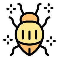 Shining bug infecting operating system or software with virus vector