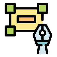 graphic design software editing image with pen tool vector