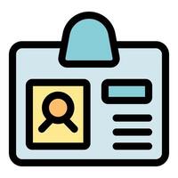 Identification card with user profile picture and information displaying vector