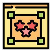 Website page featuring customer rating stars and design elements vector