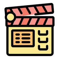 Clapperboard ready for filming a movie scene vector