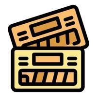 Credit card machine processing payment with contactless technology vector