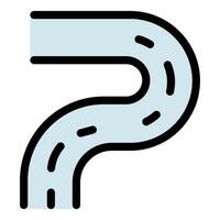 Winding road leading to unknown destination, symbolizing journey and adventure vector