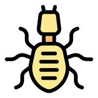 Termite icon. Outline termite icon color flat isolated vector