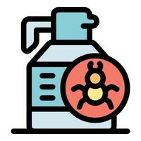 Spray bottle protecting from bugs and insects, pest control and insecticide vector