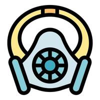 Respirator mask protecting against hazardous substances vector