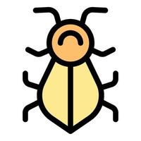 Insect icon showing bug or beetle with antennae and legs vector