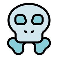 Skull and crossbones representing death and danger vector
