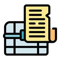 Credit card processing torn receipt showing successful transaction vector