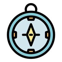 Compass pointing north, navigating and exploring new destinations vector