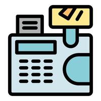 Contactless payment terminal processing credit card transaction vector