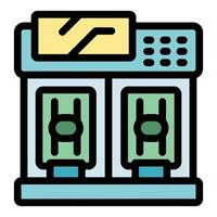 Double turnstile gate allowing access to public transport or stadium vector