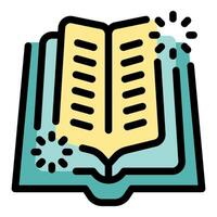 Open magic book with shining sparkles creating enchanting atmosphere vector