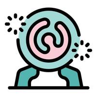 Hypnosis spiral rotating and creating sparkles, mesmerizing visualization vector