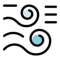 Airflow creating swirls and lines blowing gently vector