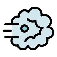 Fast moving virus cartoon spreading infection through air vector