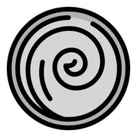 Round spiral swirling showing repetition and geometric shapes vector