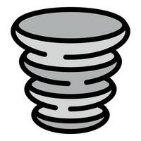 Tornado rotating and causing destruction with rotating air masses vector