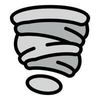 Swirling tornado creating destruction and chaos representing natural disaster vector
