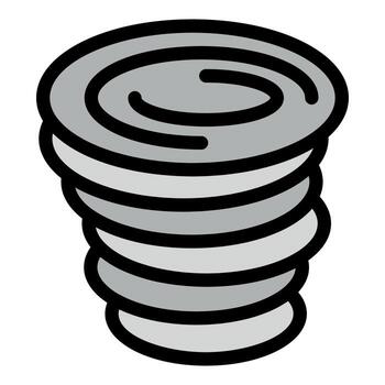 Swirling tornado creating rotating air vortex vector