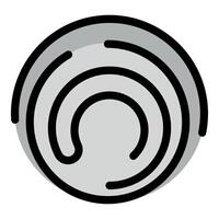 Fingerprint swirl showing security and identification access vector
