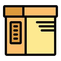 Archive box storing files and documents for record keeping vector