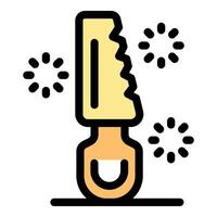 Broken key representing cybersecurity breach and data loss vector