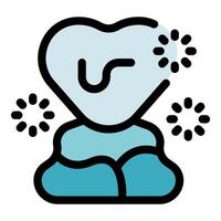 Sparkling clean tooth with gums and root canal symbolizing oral hygiene vector