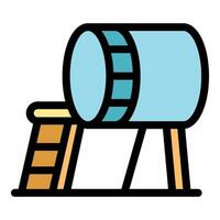 Hamster wheel with ladder providing exercise and entertainment vector