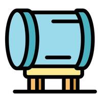 Water purification system working, ensuring safe and healthy hydration vector
