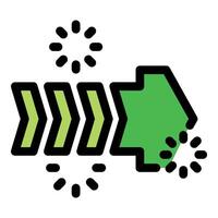 Fast forward button with loading status, sending data or fast forwarding vector