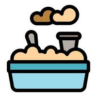 Sandbox toys and clouds creating fun summertime scene vector