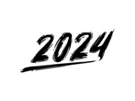 2024 Design Illustration, artistic, flat, simple, memorable and eye catching, can use for Calendar Design, Website, News, Content, Infographic or Graphic Design Element vector