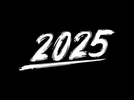 2025 Design Illustration, artistic, flat, simple, memorable and eye catching, can use for Calendar Design, Website, News, Content, Infographic or Graphic Design Element vector