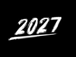 2027 Design Illustration, artistic, flat, simple, memorable and eye catching, can use for Calendar Design, Website, News, Content, Infographic or Graphic Design Element vector
