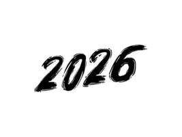 2026 Design Illustration, artistic, flat, simple, memorable and eye catching, can use for Calendar Design, Website, News, Content, Infographic or Graphic Design Element vector