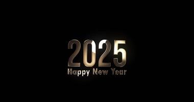 2025 Happy New Year glowing Motion tile Effect On Background. video