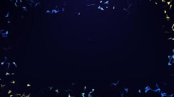 Abstract plexus background of multicolored lines of dots and triangles for business, commerce, presentations, social networks. Blank frame. 4k 60fps looped graphic. video
