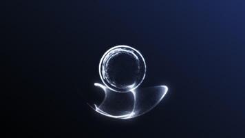 Abstract gray glowing energetic sphere of plasma particles on dark background. Screensaver for streams, business, commerce. Fractal core magic field scientific futuristic hi-tech. 4k 60fps loop. video