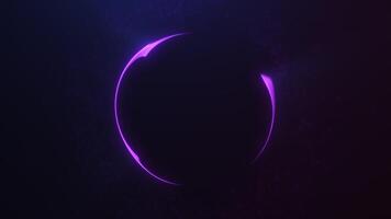 Dynamic dark purple glowing energy sphere of dots and lines. Digital neon sci fi futuristic cyber core of shining particles for Vj. Abstract flowing fantasy modern orb. 4k 60fps looped graphic. video