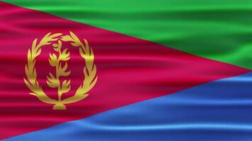 Eritrea Realistic Waving Flag Animation video