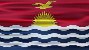 Kiribati Realistic Waving Flag Animation video