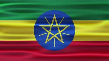 Ethiopia Realistic Waving Flag Animation video