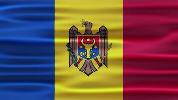 Moldova Realistic Waving Flag Animation video